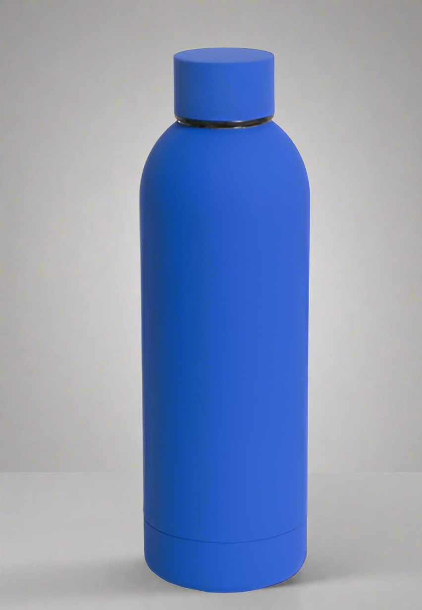 SMALL NECK ROUND MATTE BOTTLES - DARK BLUE 500ML