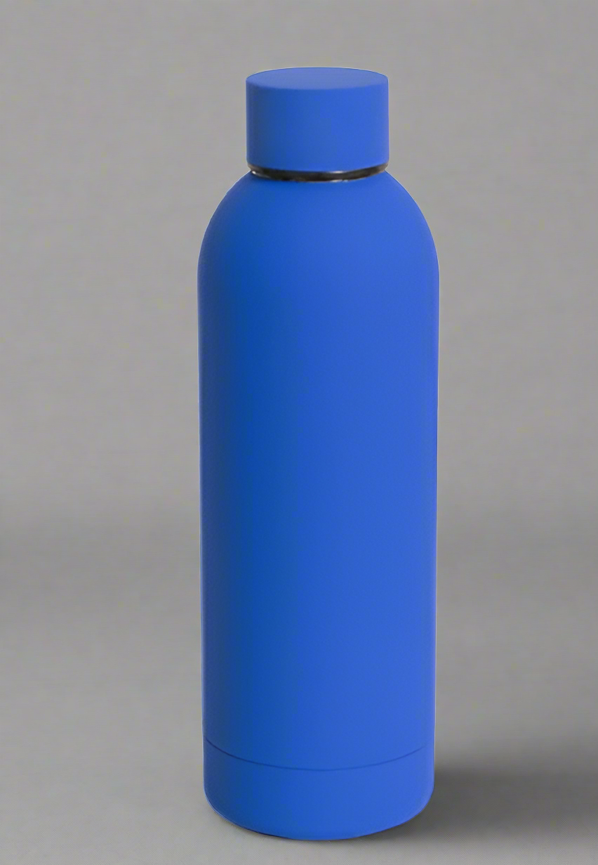 SMALL NECK ROUND MATTE BOTTLES - DARK BLUE 500ML