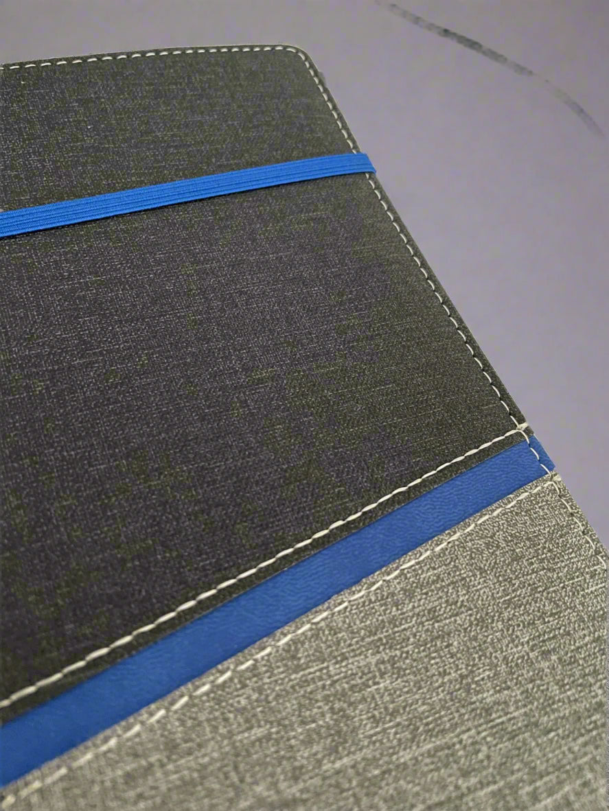 BLUE DIAG STRAP A5 HARDCOVER NOTEBOOK