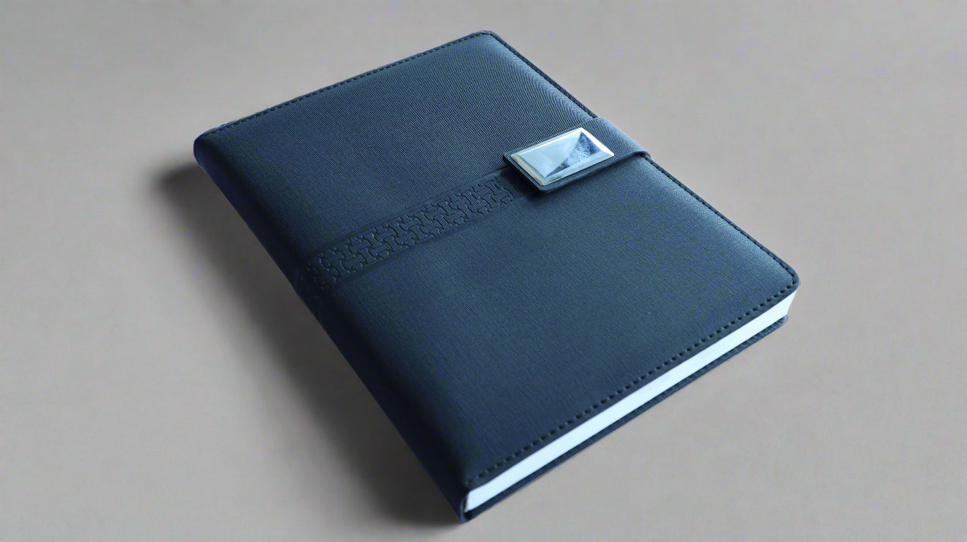 BLAZE BLACK B5 HARDCOVER NOTEBOOK/DIARY