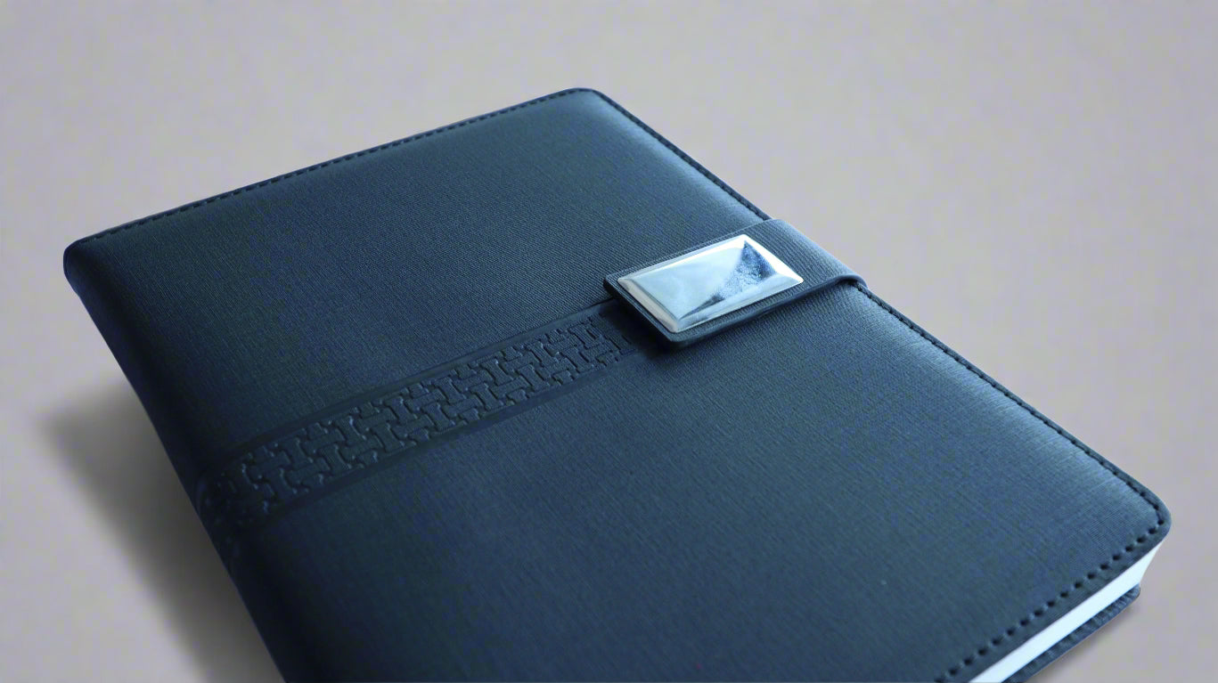 BLAZE BLACK B5 HARDCOVER NOTEBOOK/DIARY