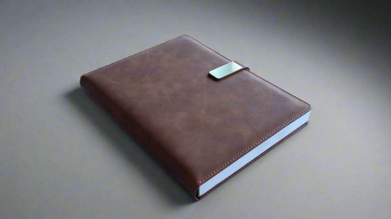 PLUSH BROWN B5 HARDCOVER NOTEBOOK/DIARY