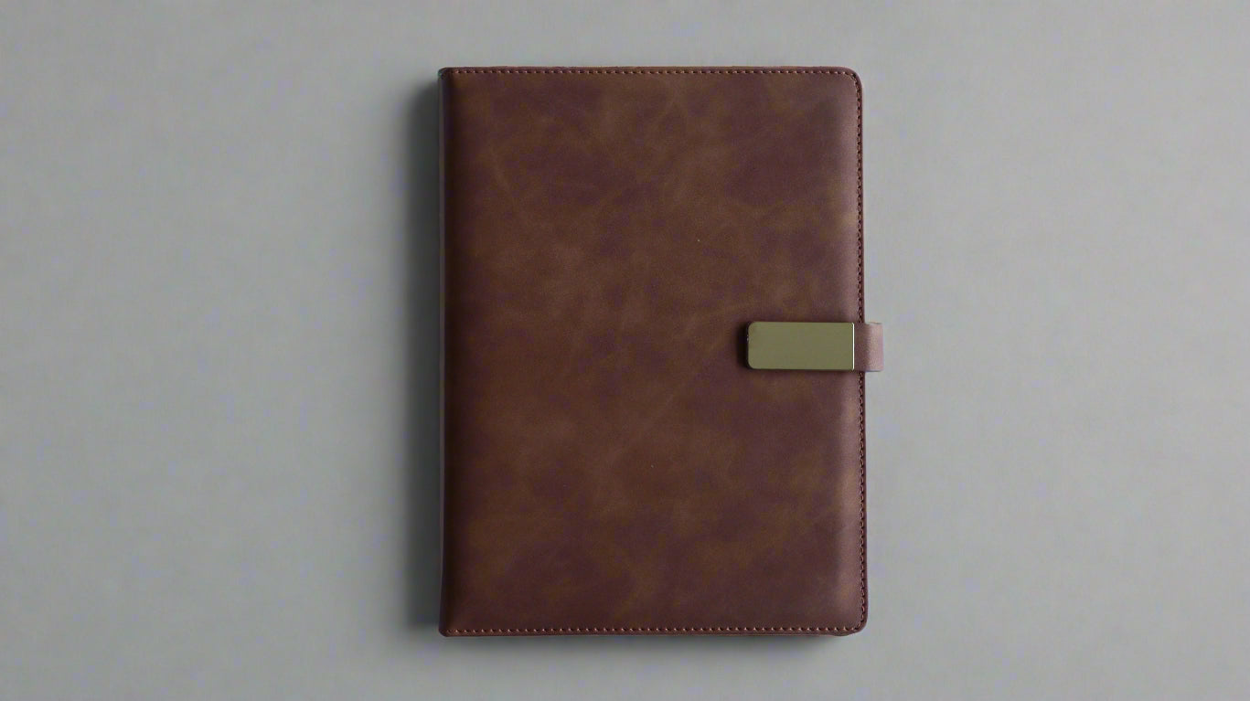 PLUSH BROWN B5 HARDCOVER NOTEBOOK/DIARY