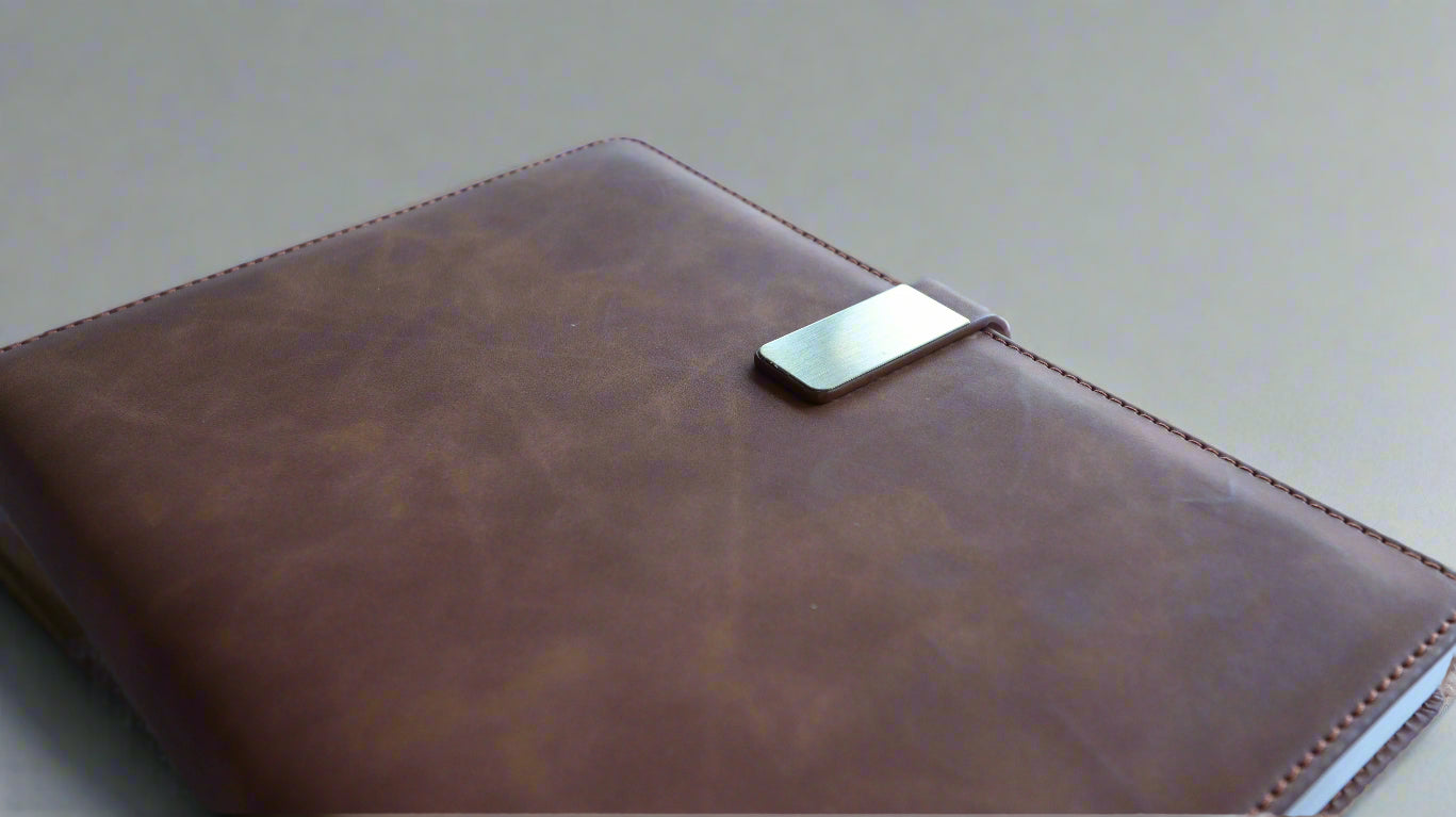 PLUSH BROWN B5 HARDCOVER NOTEBOOK/DIARY