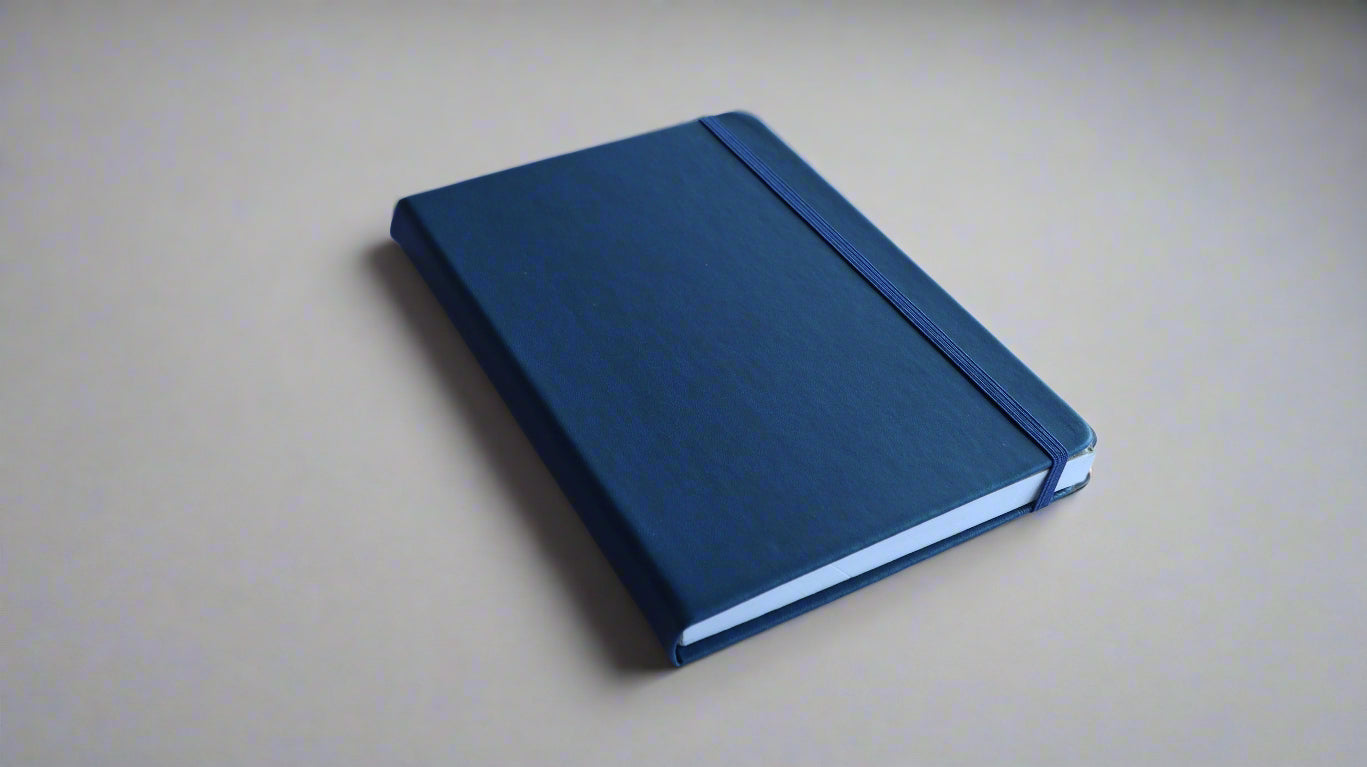 COSMO NAVY BLUE A5 HARD COVER NOTEBOOK/DAIRY