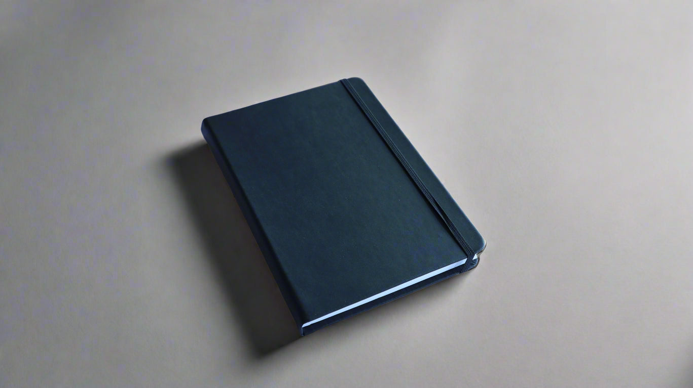 COSMO BLACK A5 HARD COVER NOTEBOOK/DAIRY