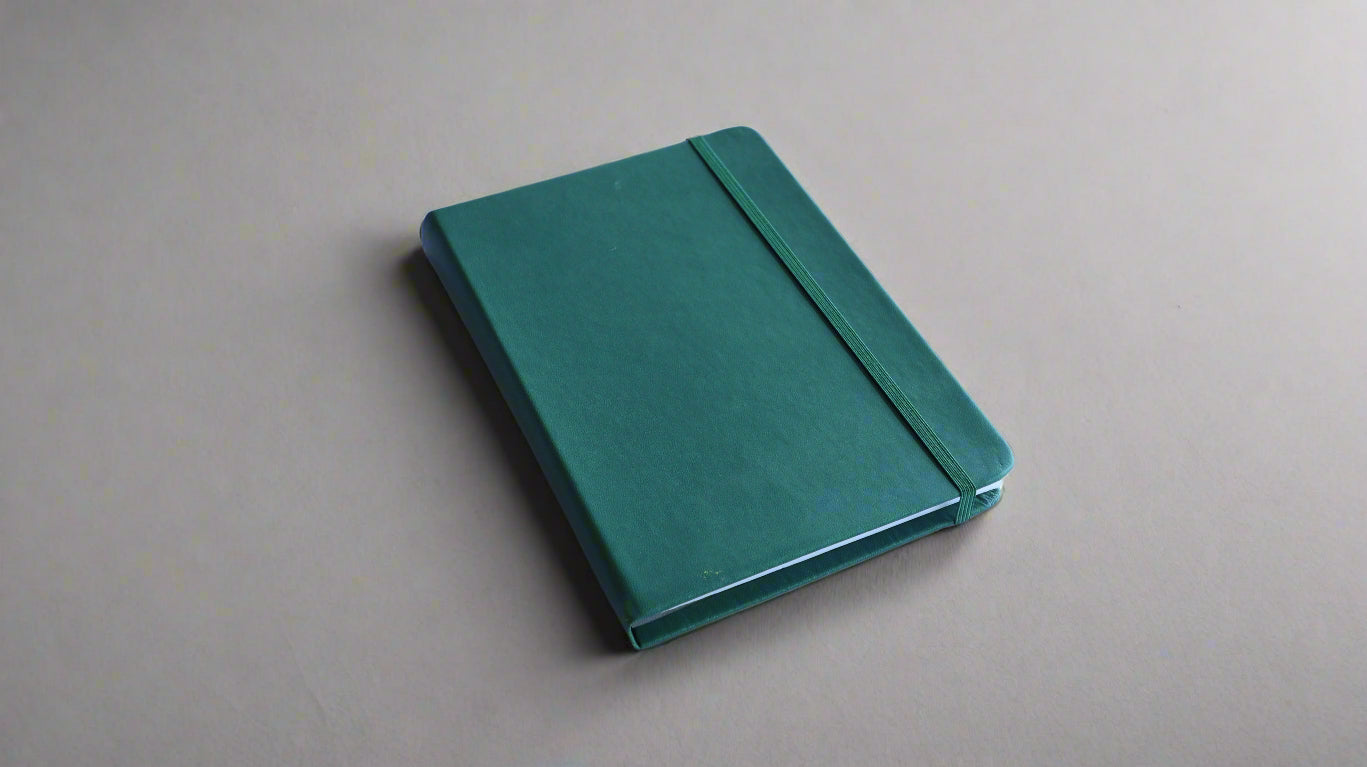 COSMO DARK GREEN A5 HARDCOVER NOTEBOOK/DIARY