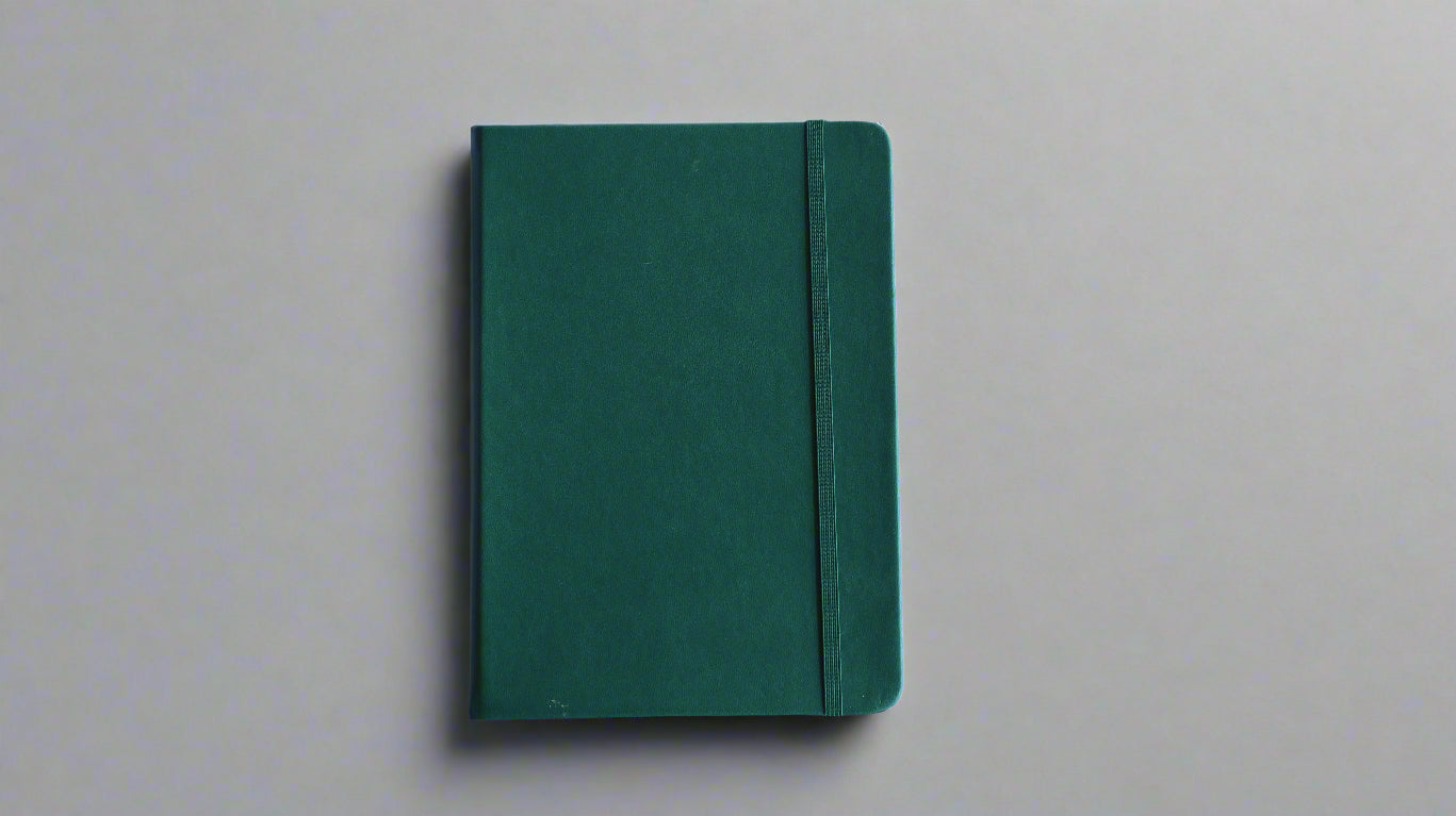 COSMO DARK GREEN A5 HARDCOVER NOTEBOOK/DIARY