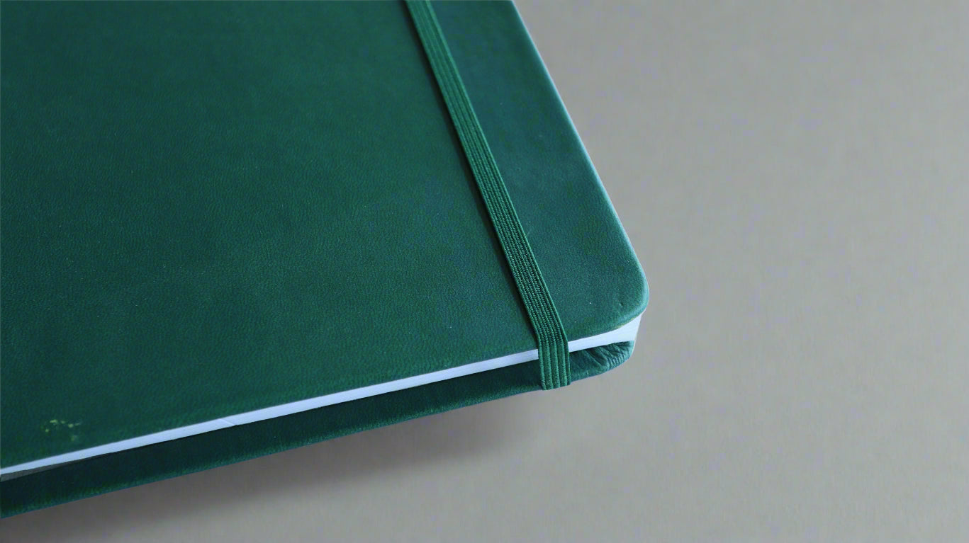 COSMO DARK GREEN A5 HARDCOVER NOTEBOOK/DIARY