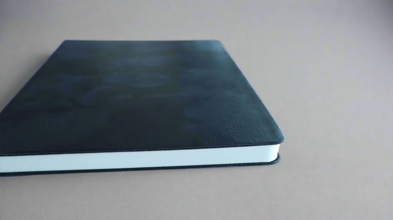BLACK LEATHER PU A5 NOTEBOOK