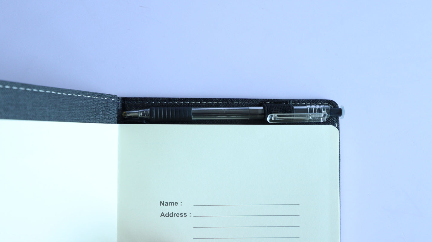 RED DIAG STRAP A5 HARDCOVER NOTEBOOK