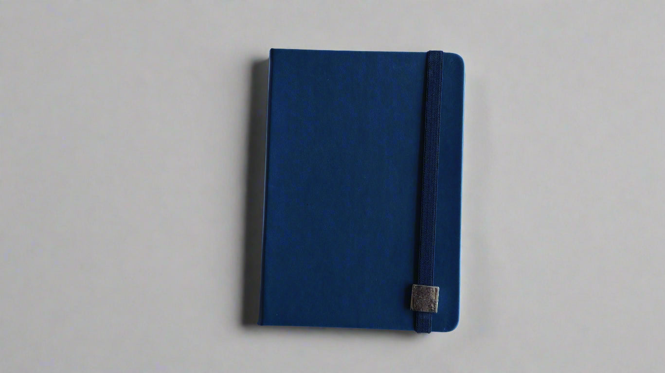 COSMO BROOCH NAVY BLUE A5 HARDCOVER NOTEBOOK/DIARY