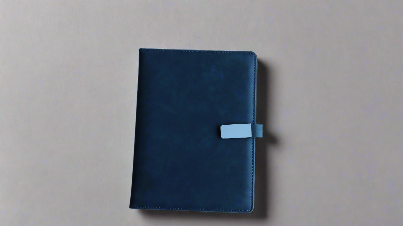 PLUSH BLUE B5 HARDCOVER NOTEBOOK/DIARY
