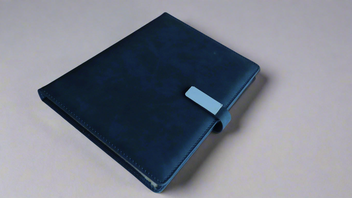 PLUSH BLUE B5 HARDCOVER NOTEBOOK/DIARY