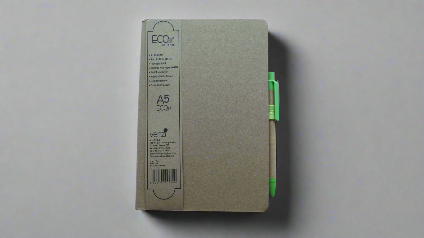 ECO KRAFT GREEN A5 NOTEBOOK