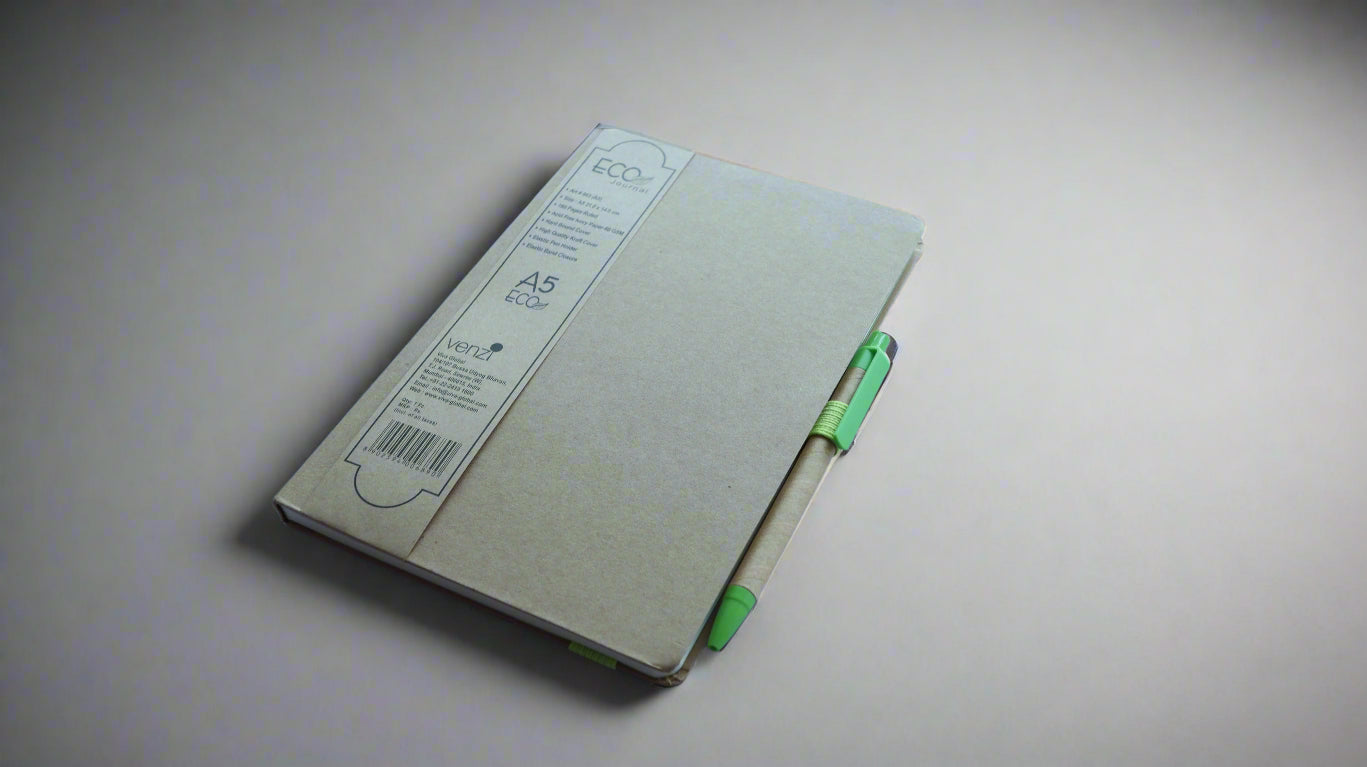 ECO KRAFT GREEN A5 NOTEBOOK