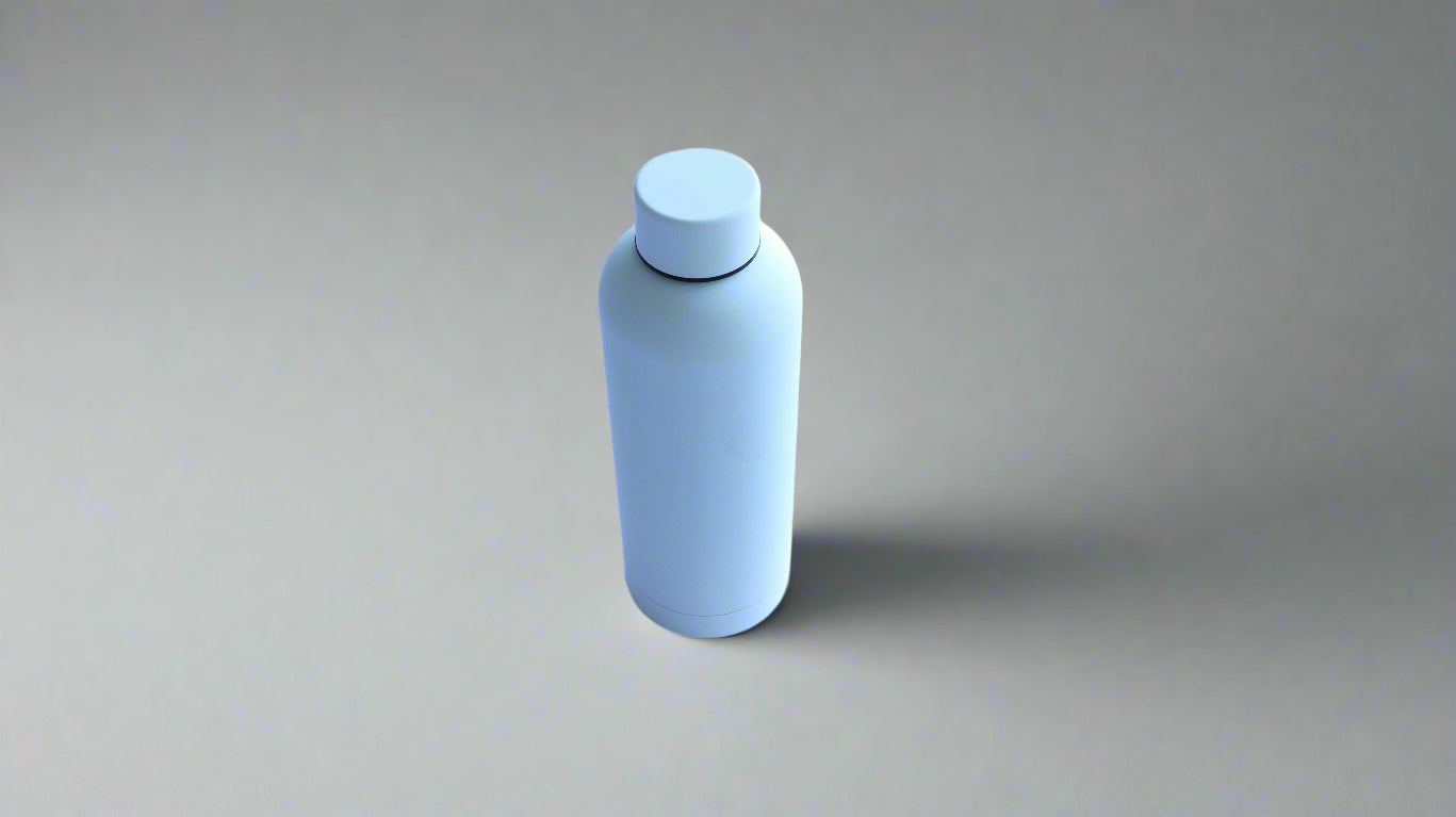 SMALL NECK ROUND MATTE BOTTLES - WHITE 500ML