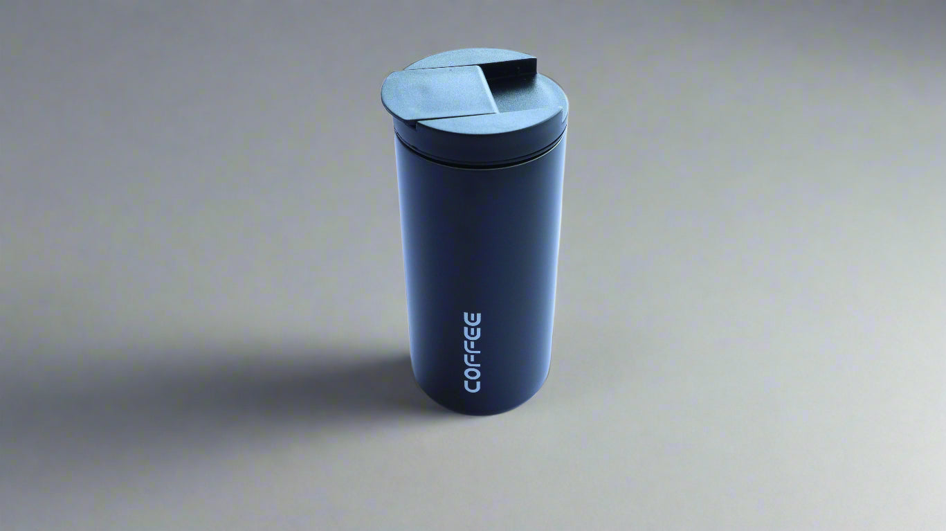 LONG BODY COFFEE TUMBLERS - BLACK 350ML
