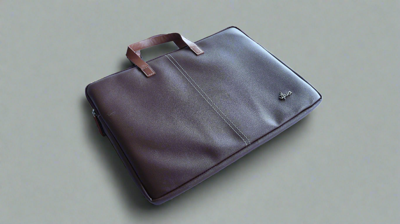SLIM AND SLEEK BROWN LAPTOP BAG