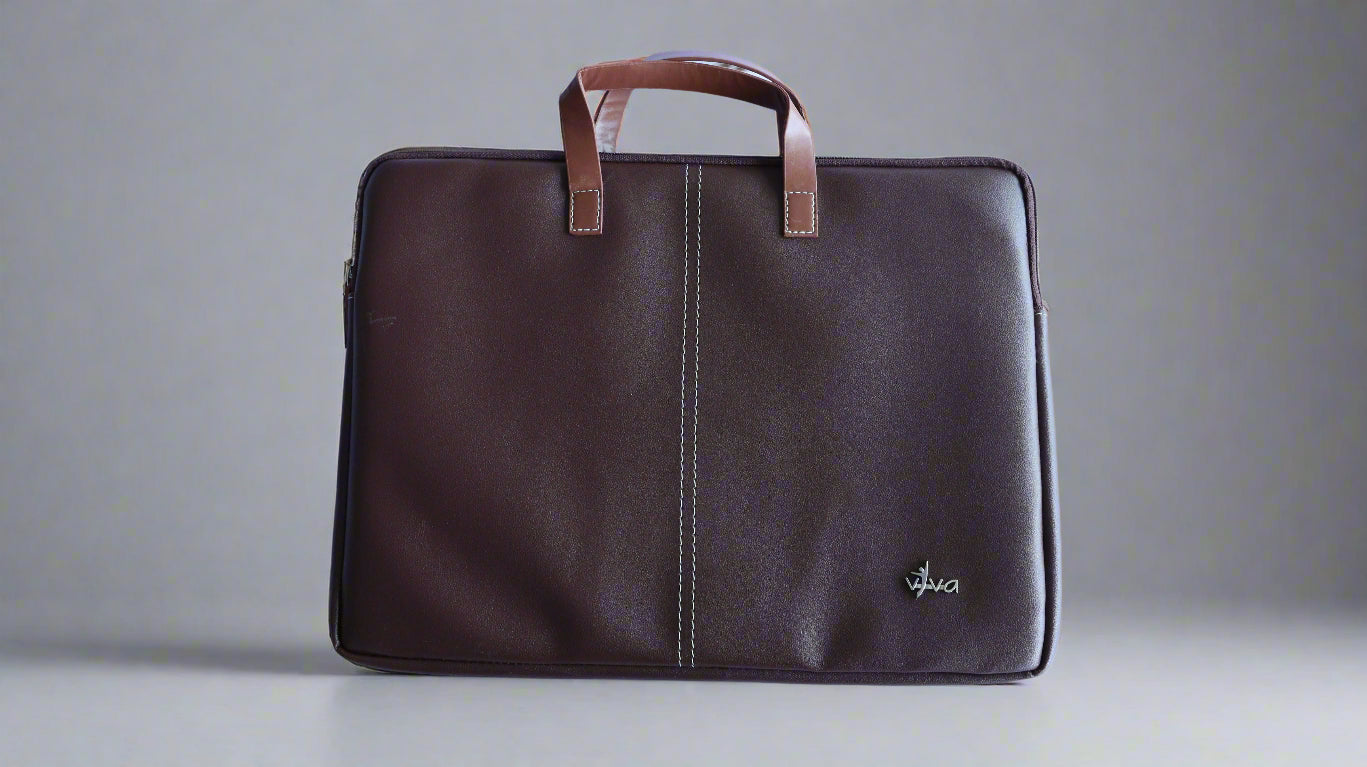 SLIM AND SLEEK BROWN LAPTOP BAG