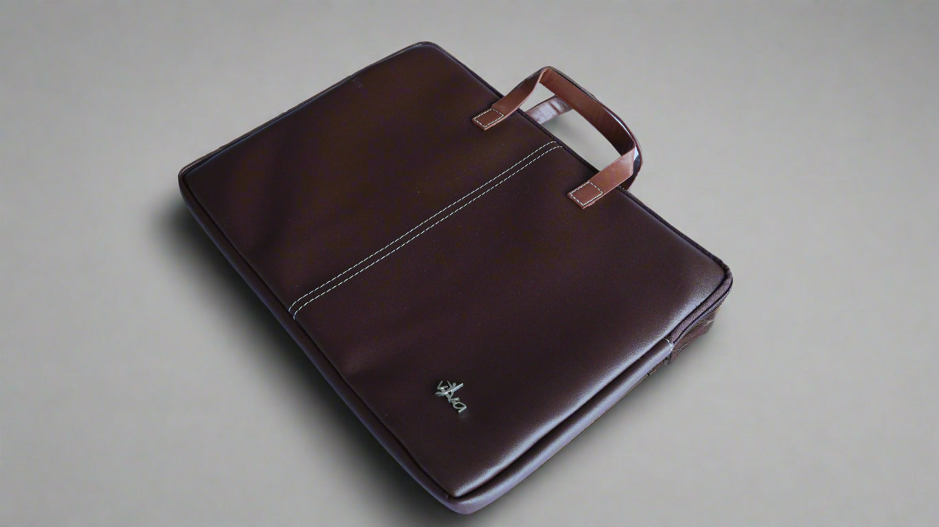 SLIM AND SLEEK BROWN LAPTOP BAG