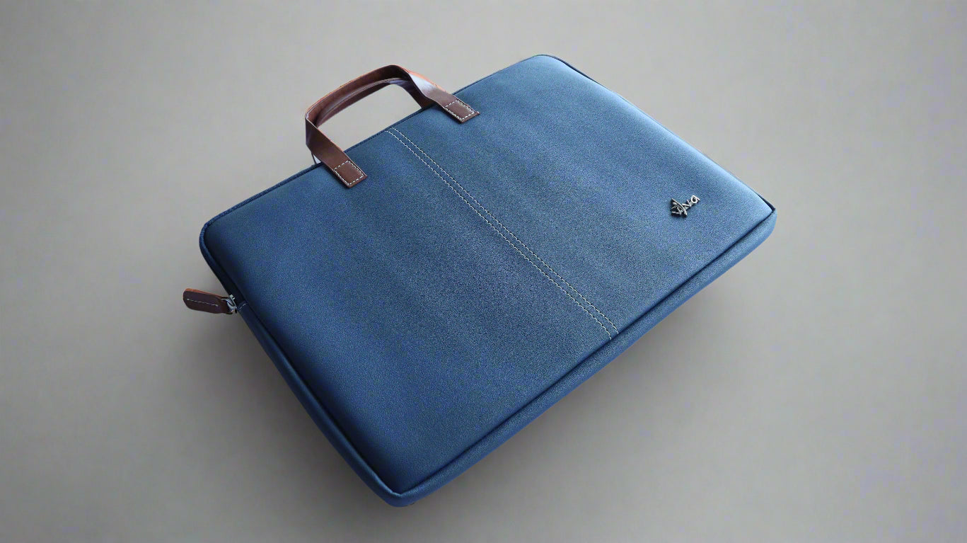 SLIM AND SLEEK NAVY BLUE LAPTOP BAG