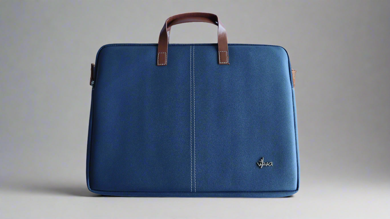 SLIM AND SLEEK NAVY BLUE LAPTOP BAG