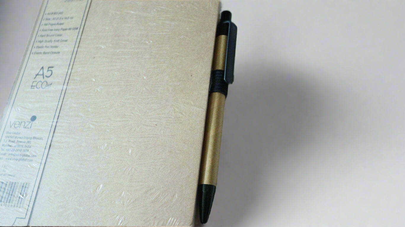 ECO KRAFT BLACK A5 NOTEBOOK