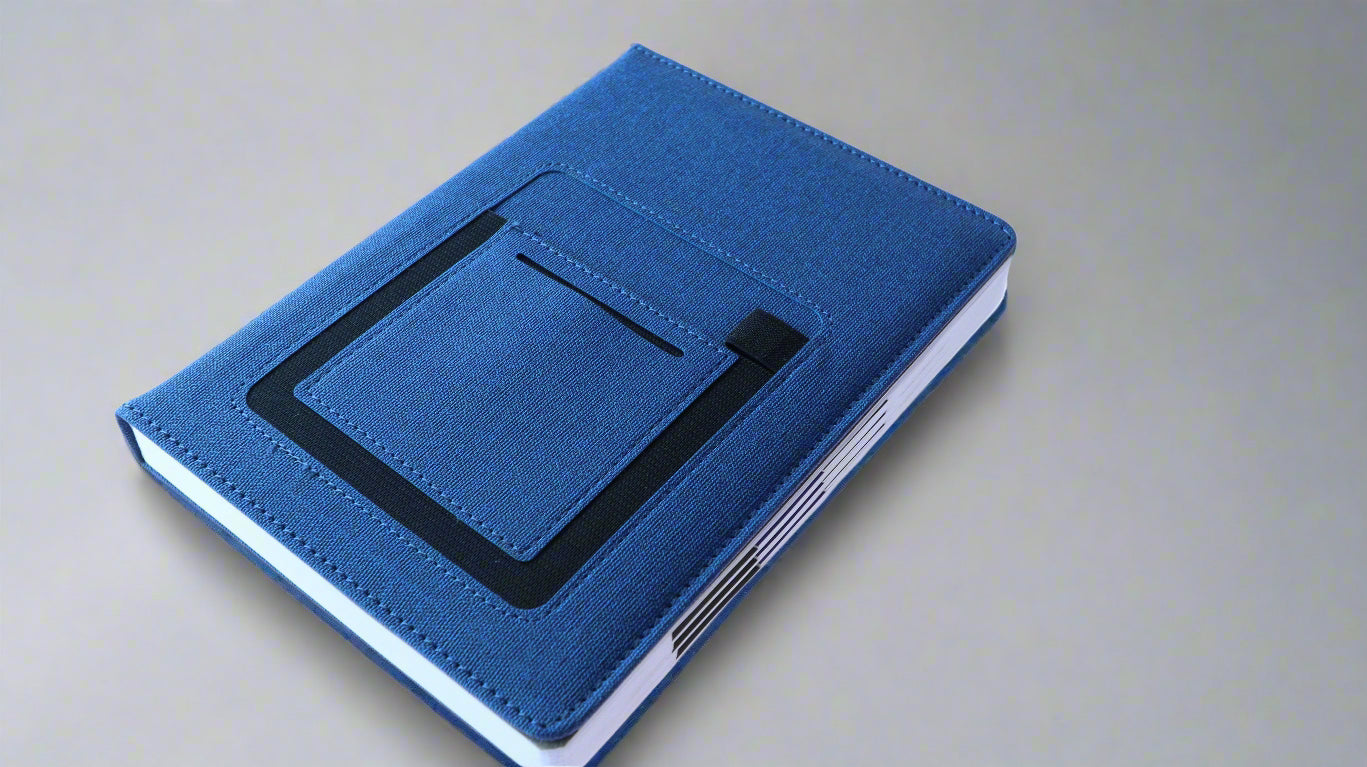 A5/B5 MOBILIO POCKET PU NOTEBOOK/DIARY BLUE