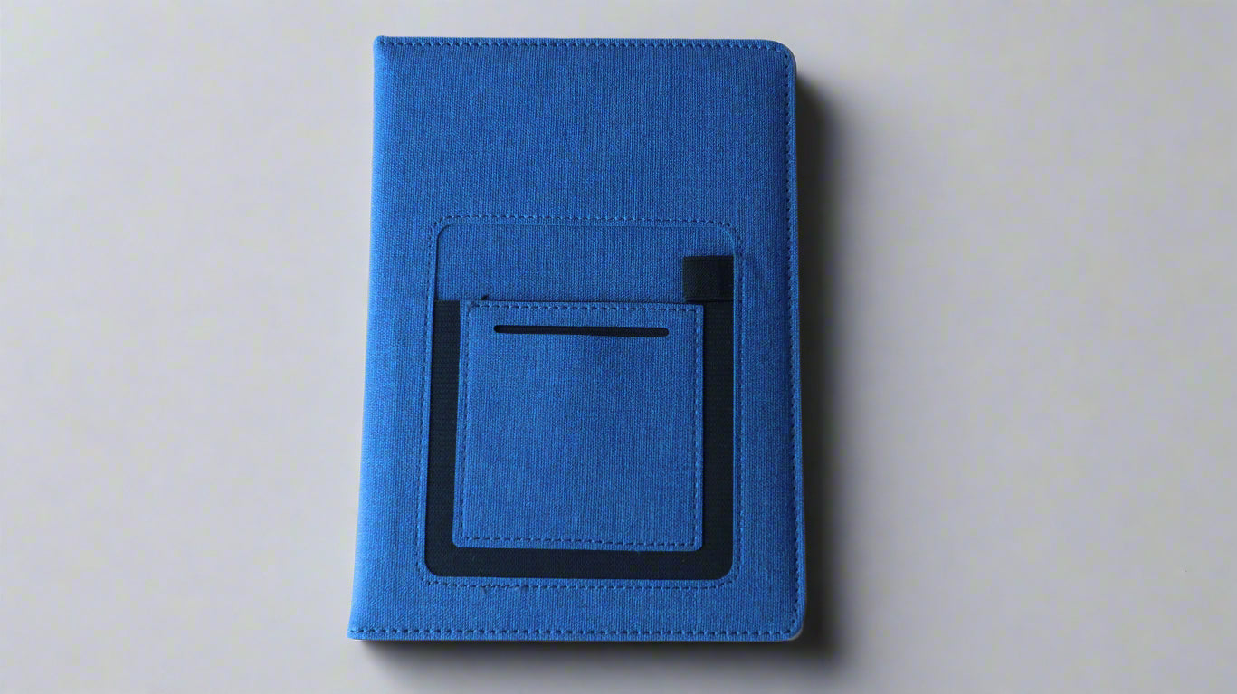 A5/B5 MOBILIO POCKET PU NOTEBOOK/DIARY BLUE