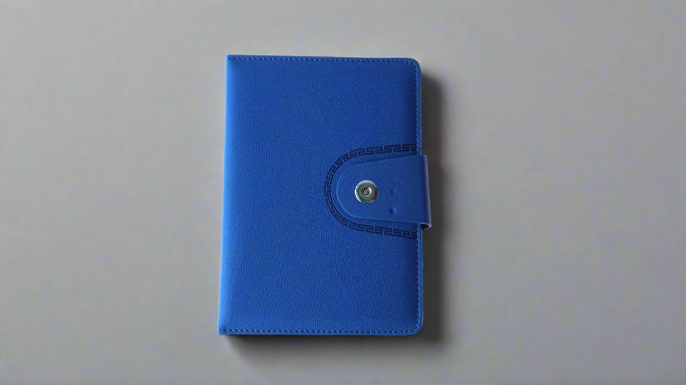 A5/B5 CAMBRIDGE ROYAL BLUE PU COVER NOTEBOOK/DIARY
