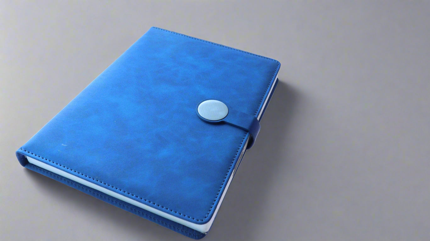 A5/B5 ARIZONA PU BLUE COVER NOTEBOOK/DIARY