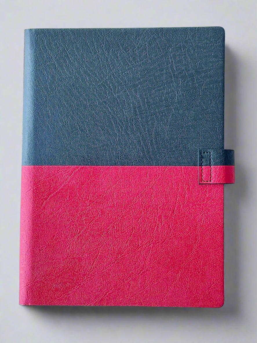 A5 MIDAS BLACK+RED PU COVER NOTEBOOK/DIARY