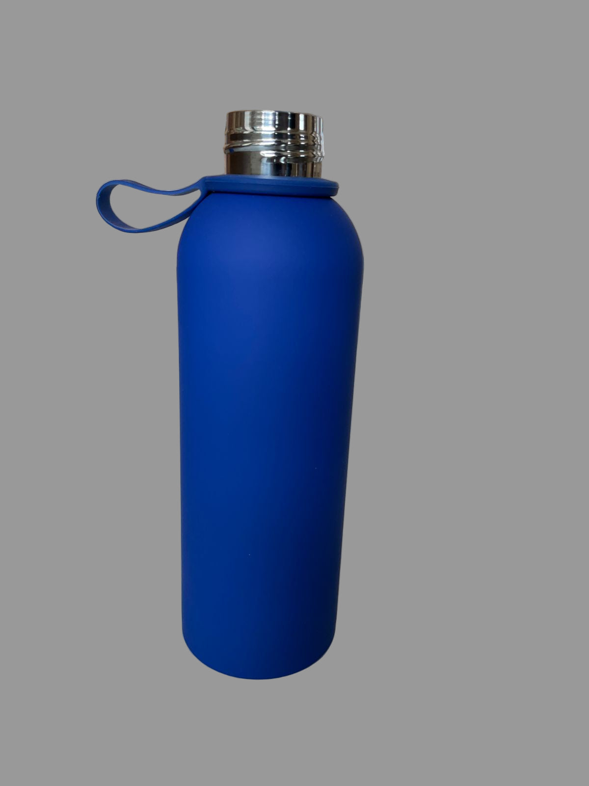 SMALL MOUTH BOTTLE BLUE WITH RUBBER STRAP