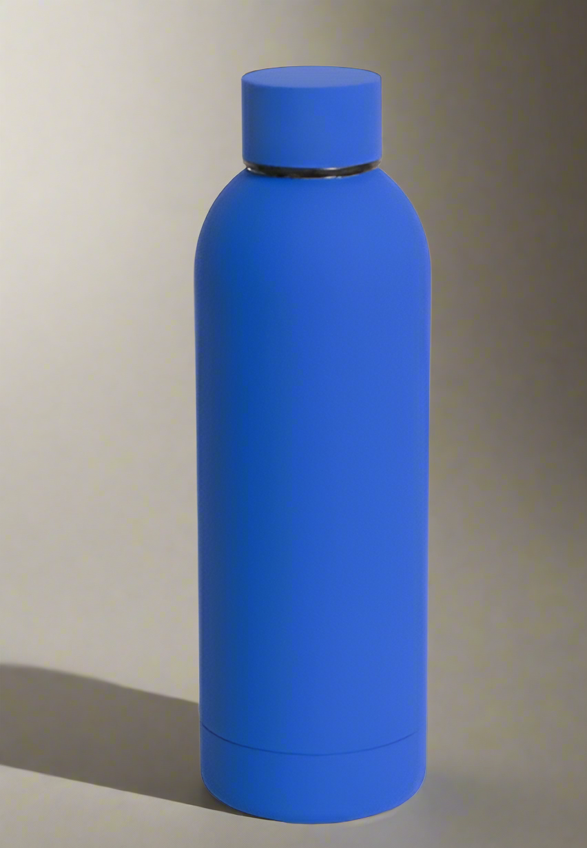 SMALL NECK ROUND MATTE BOTTLES - DARK BLUE 500ML