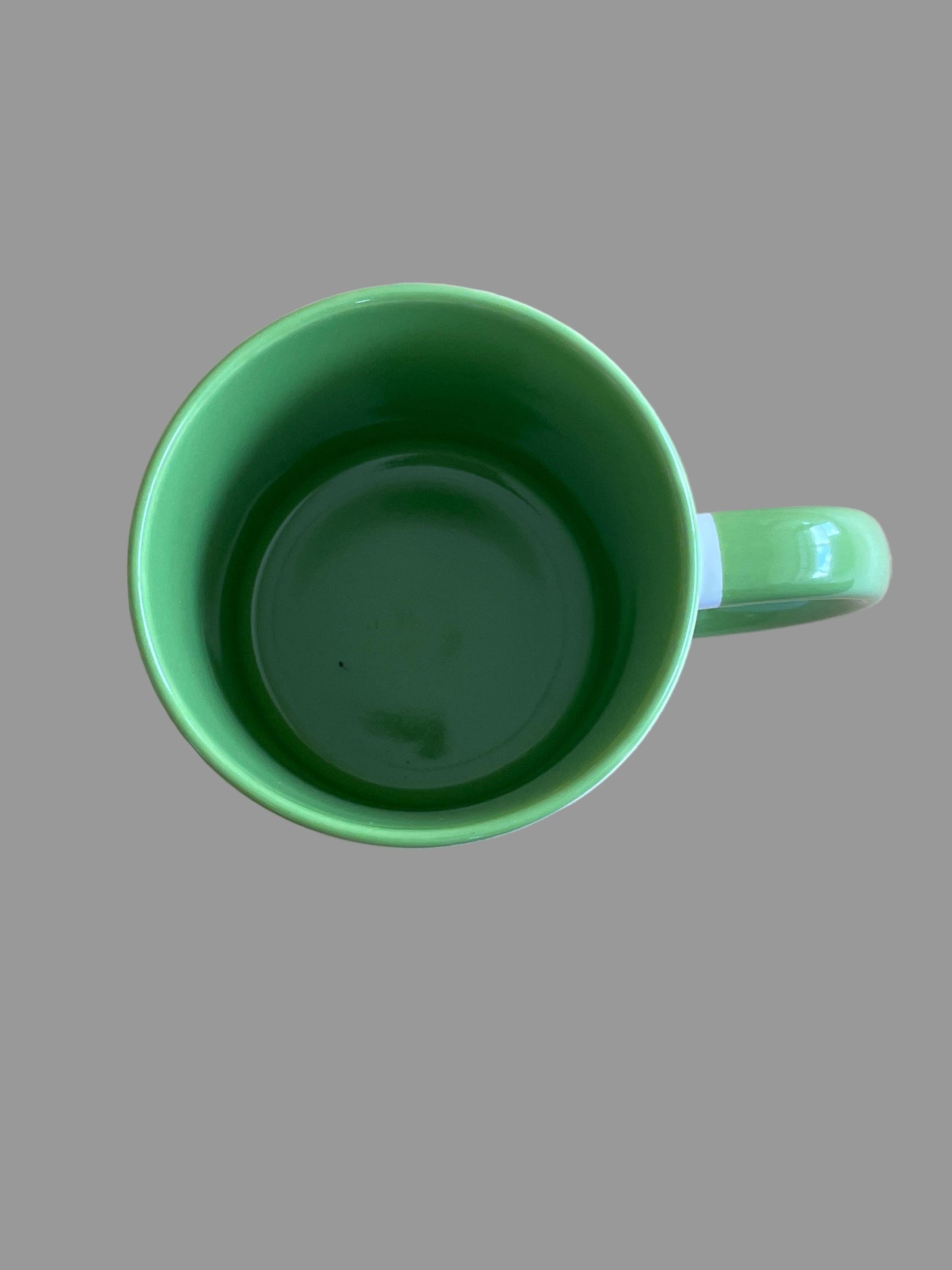 WHITE CERAMIC MUGS (GREEN)