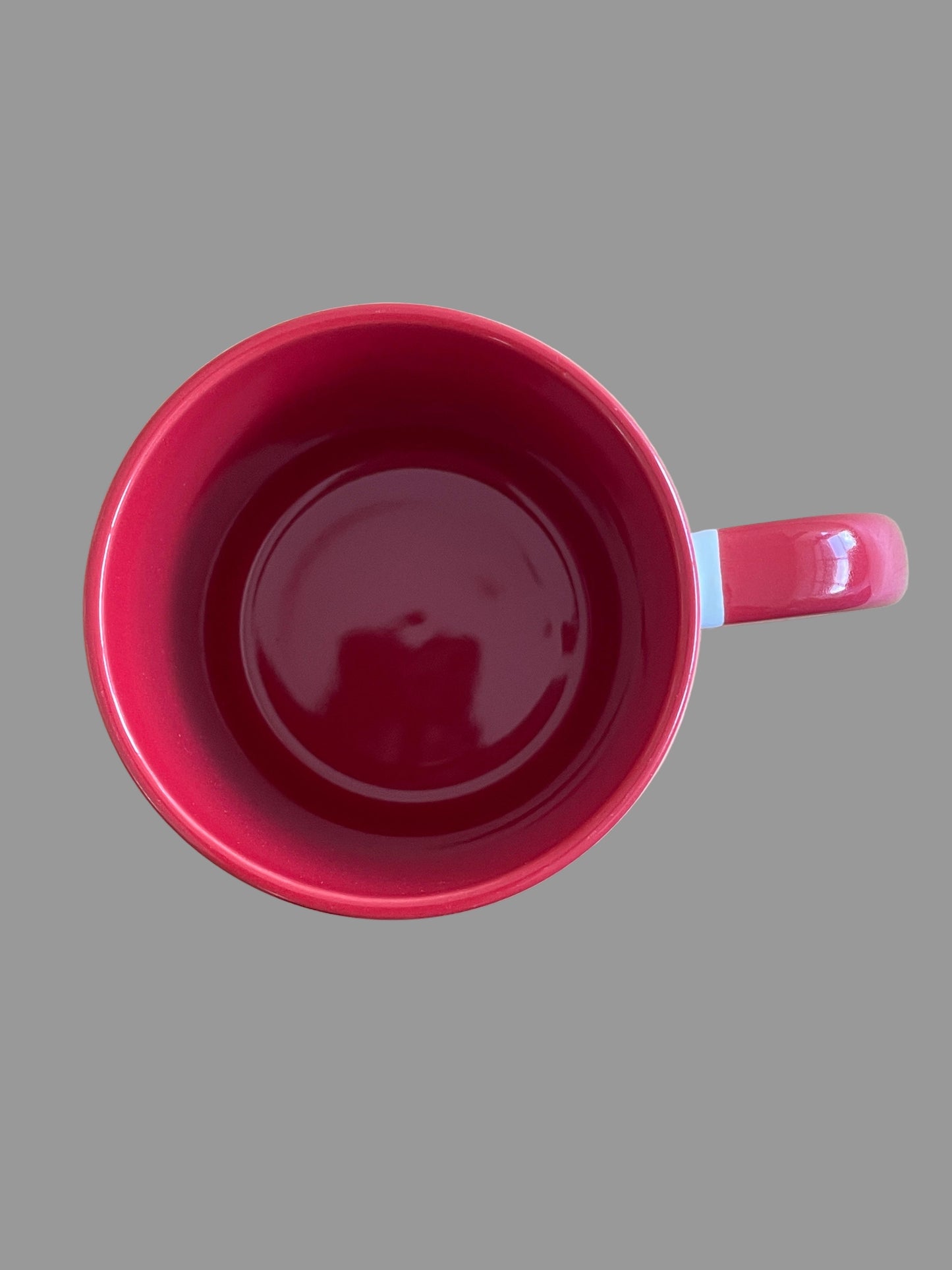 WHITE CERAMIC MUGS (RED)