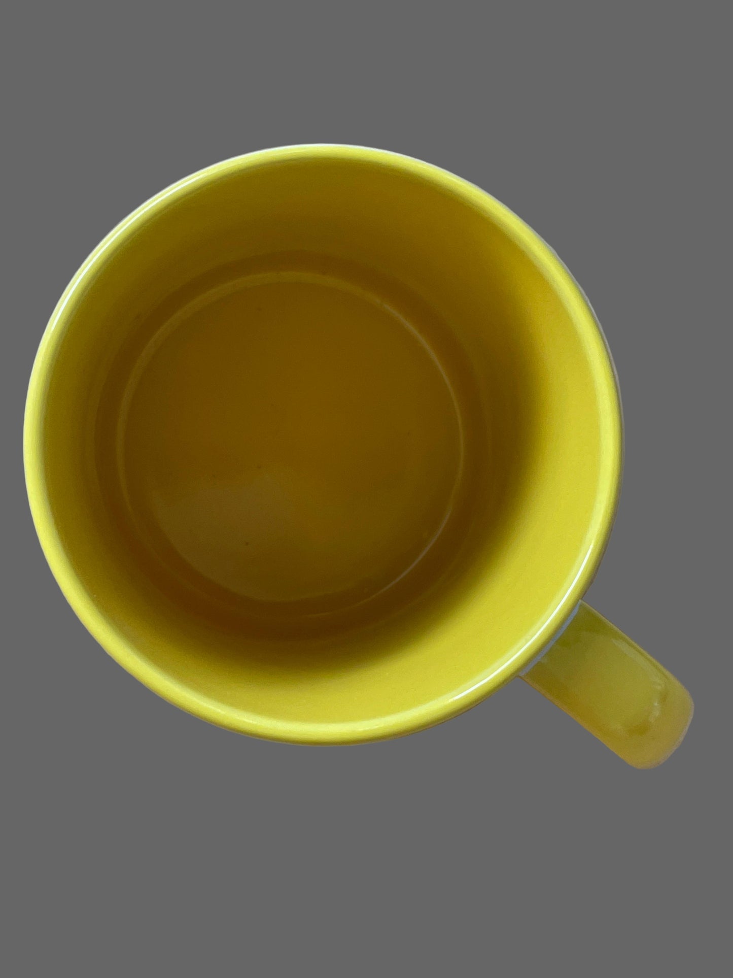 WHITE CERAMIC MUGS (YELLOW)