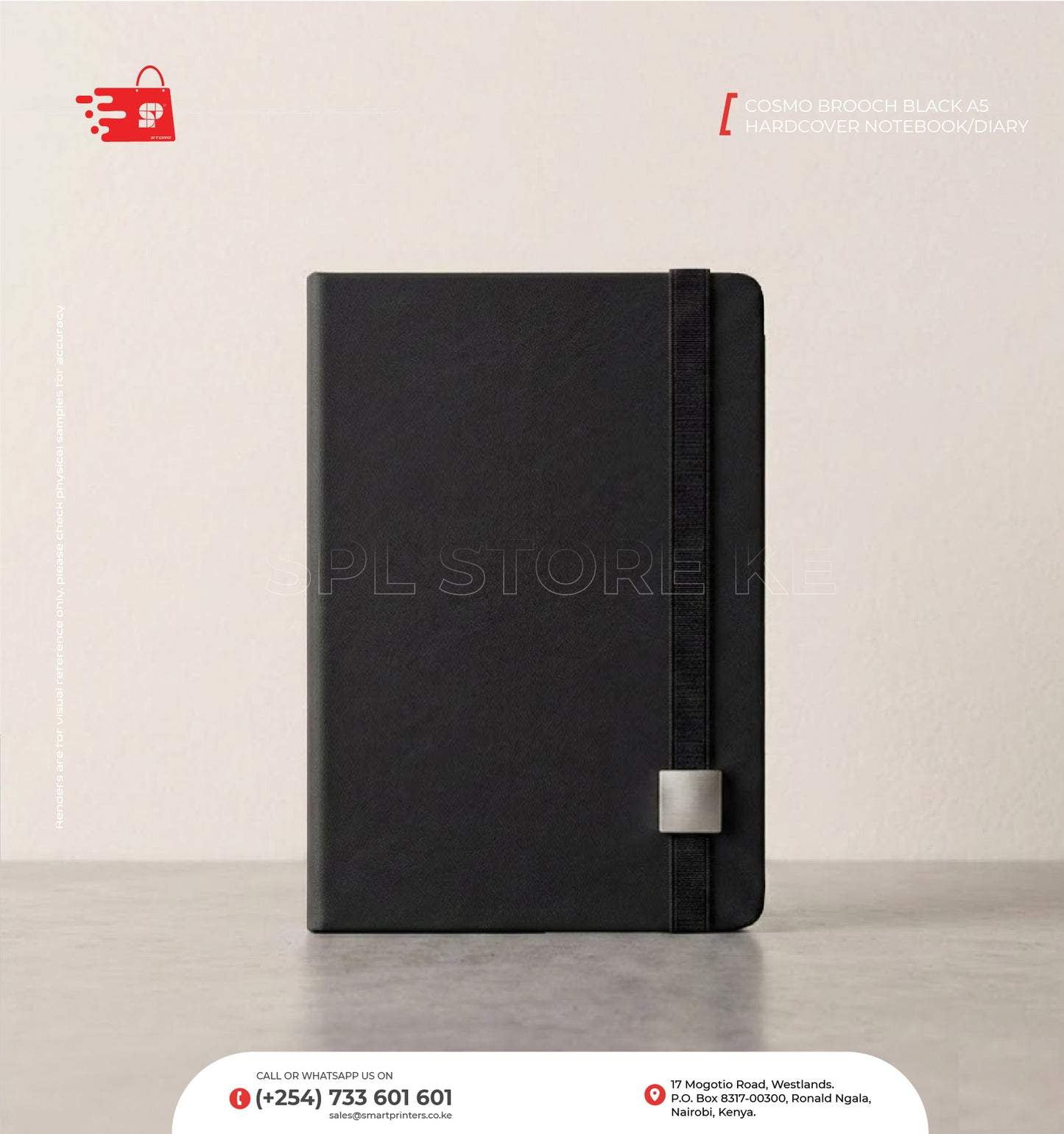 COSMO BROOCH A5 HARDCOVER NOTEBOOK/DIARY