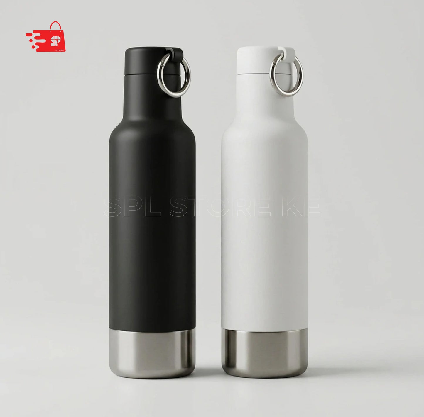 Minimalist Insulated Sport Bottle with a Carabiner Ring Lid