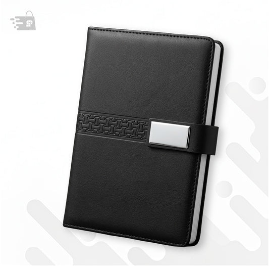 A5 BLAZE BLACK PU COVER NOTEBOOK/DIARY