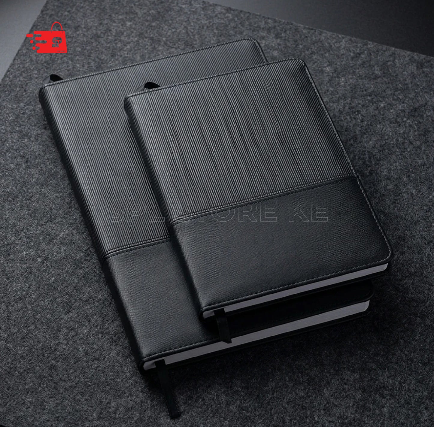 A5/B5 GRAPHIX BLACK PU COVER NOTEBOOK/DIARY