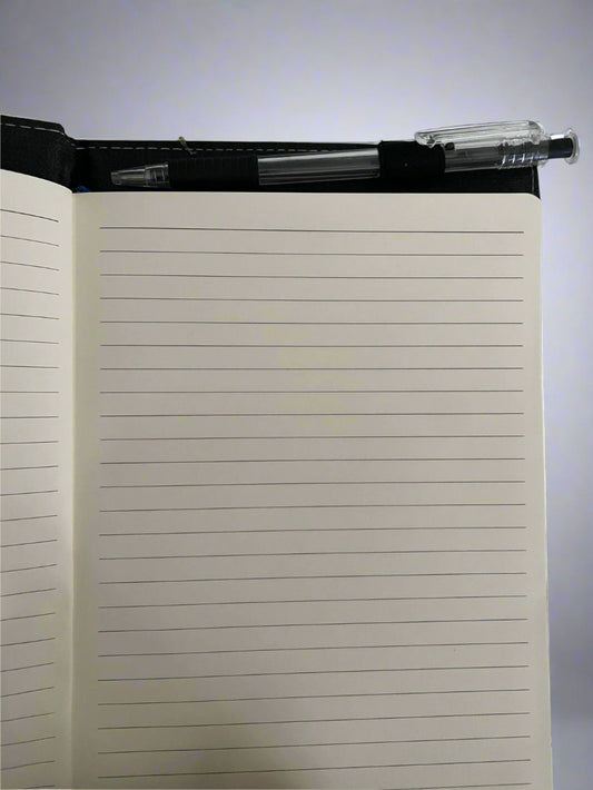 BLUE DIAG STRAP A5 HARDCOVER NOTEBOOK