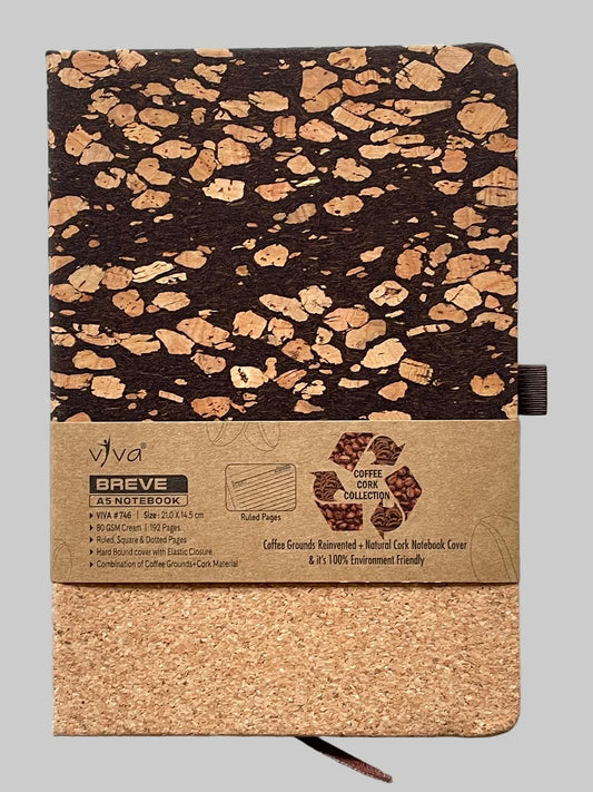 COFFEE AND CORK NOTEBOOK WITH PEN HOLDER