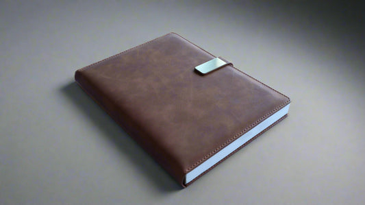 PLUSH BROWN B5 HARDCOVER NOTEBOOK/DIARY