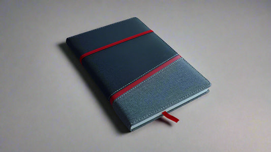 RED DIAG STRAP A5 HARDCOVER NOTEBOOK