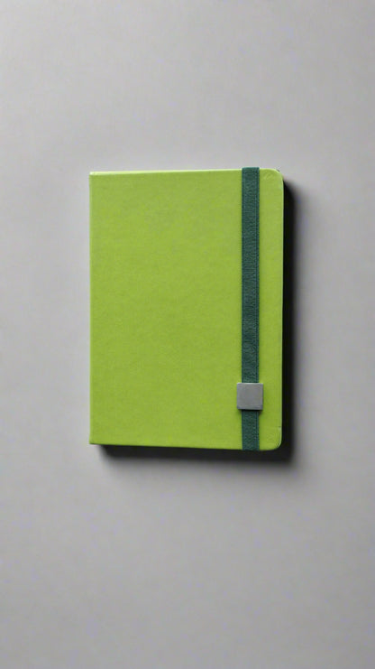 COSMO BROOCH LIME GREEN A5 HARDCOVER NOTEBOOK/DIARY