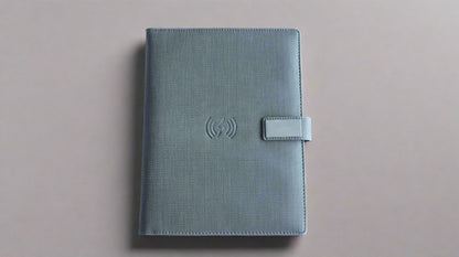 WIRELESS CHARGING & POWERBANK NOTEBOOK GREY