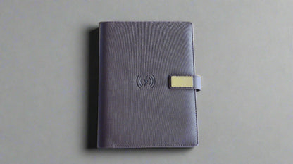 WIRELESS CHARGING & POWERBANK NOTEBOOK BROWN
