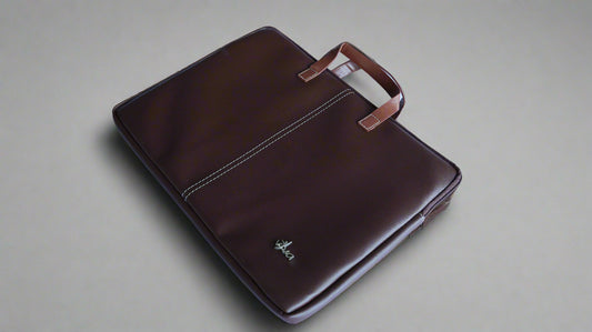SLIM AND SLEEK BROWN LAPTOP BAG